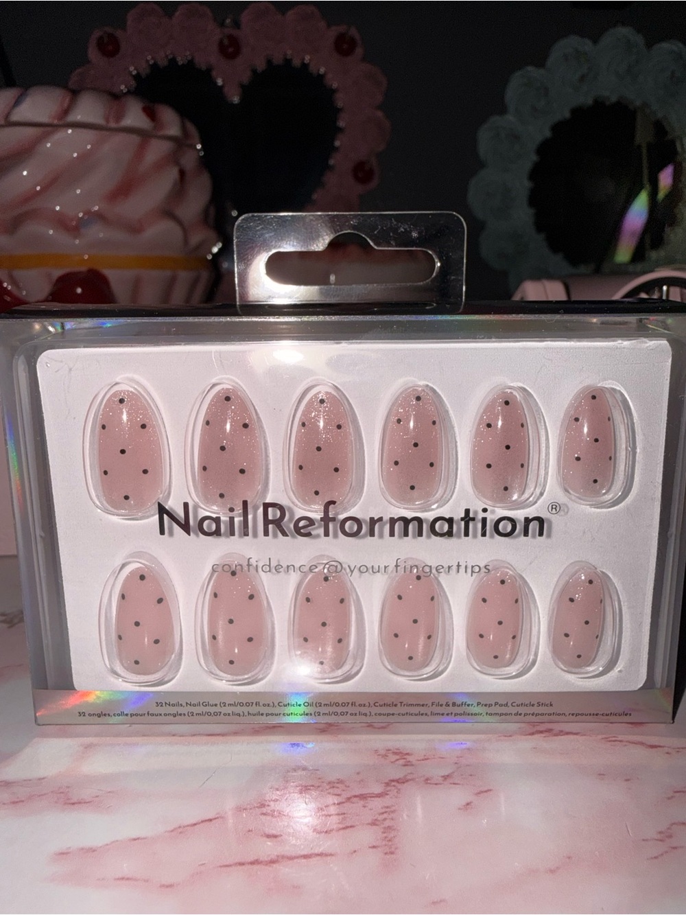 Nail Reformation Pink Polka Dot Press-On Nails